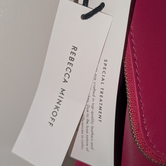 Rebecca Minkoff crossbody. Acid pink. 7" tall 11" wide. BNWT - Picture 9 of 13